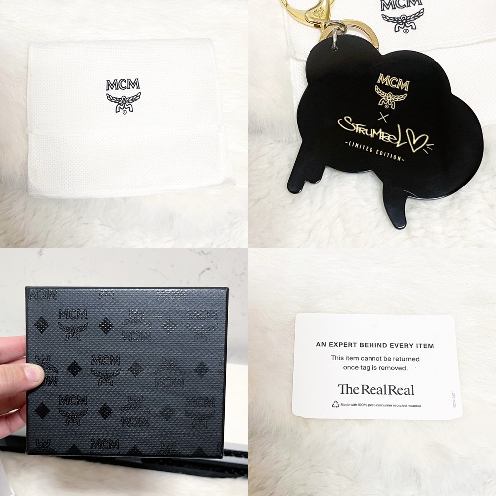 Authentic MCM x Strumbel Brand New Limited Edition Neon Bag Charm / Keychain - Picture 12 of 12